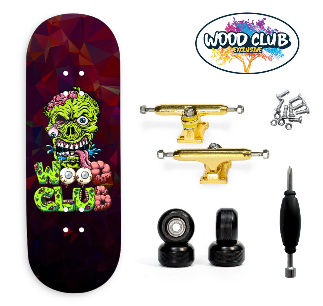 WoodClub EXCLUSIVE Fingerboard de 32mm - "ZOMBIE HEAD"