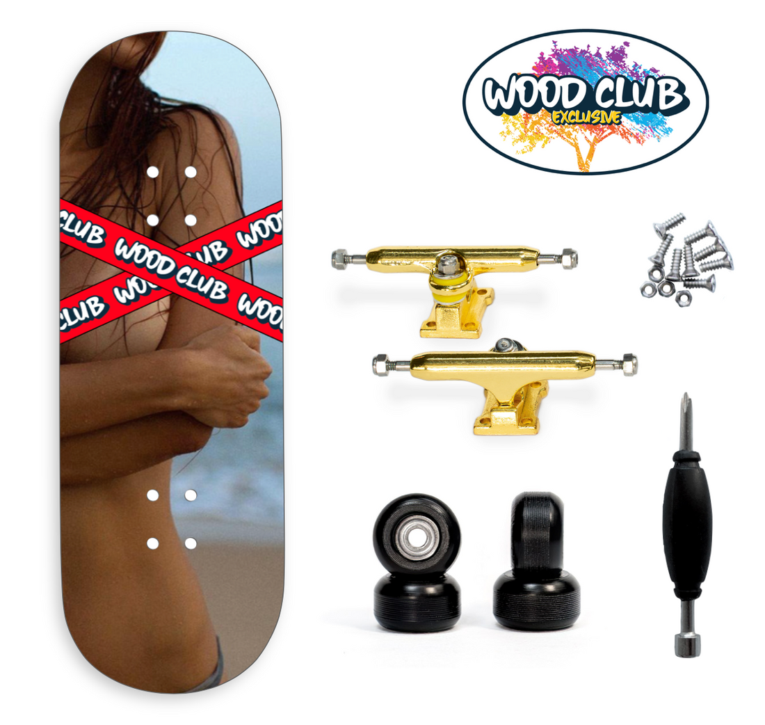 WoodClub EXCLUSIVE Fingerboard de 32mm - "BEACH GIRL"