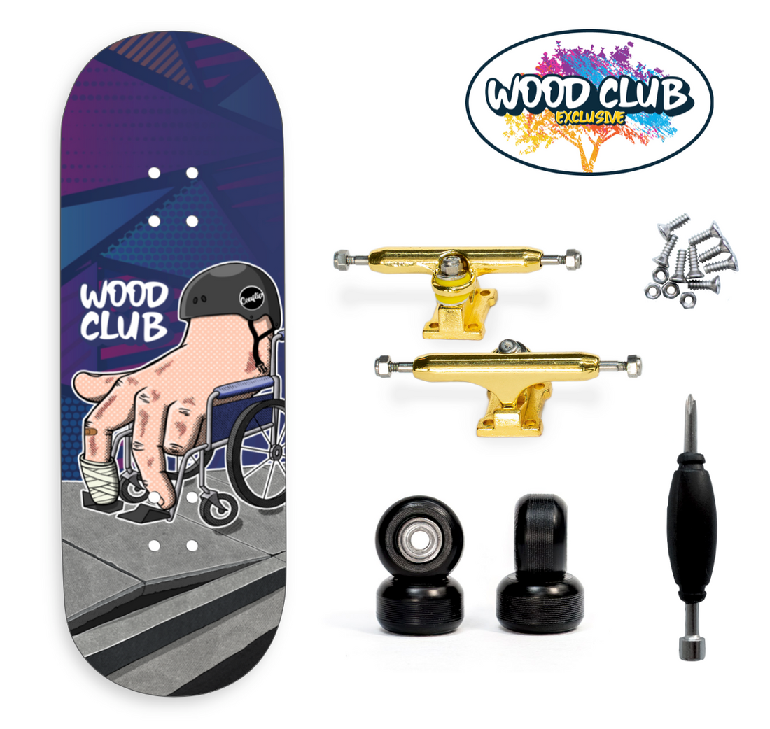 WoodClub EXCLUSIVE Fingerboard de 36mm - "WHEELCHAIR"