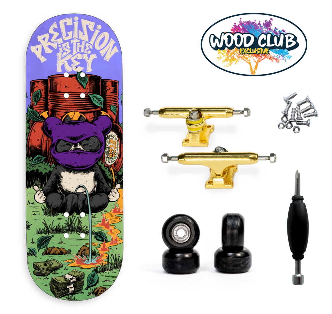 WoodClub EXCLUSIVE Fingerboard de 34mm - "PRECISION IS KEY"