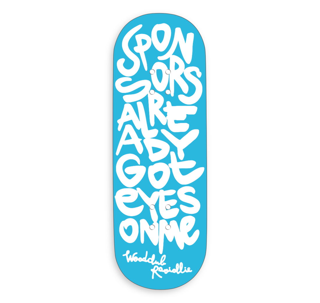 WoodClub EXCLUSIVE Deck en bois de 34mm - "SPONSORS"