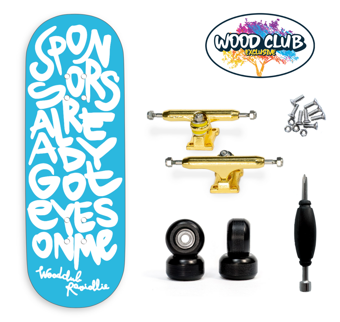 WoodClub EXCLUSIVE Fingerboard de 34mm - "SPONSORS"