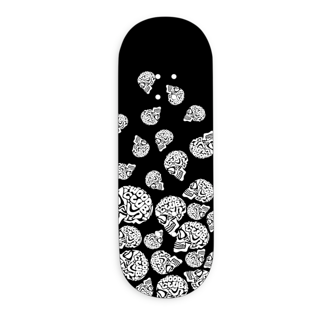 WoodClub EXCLUSIVE Deck en bois de 32mm - "WHITE SKULLS"