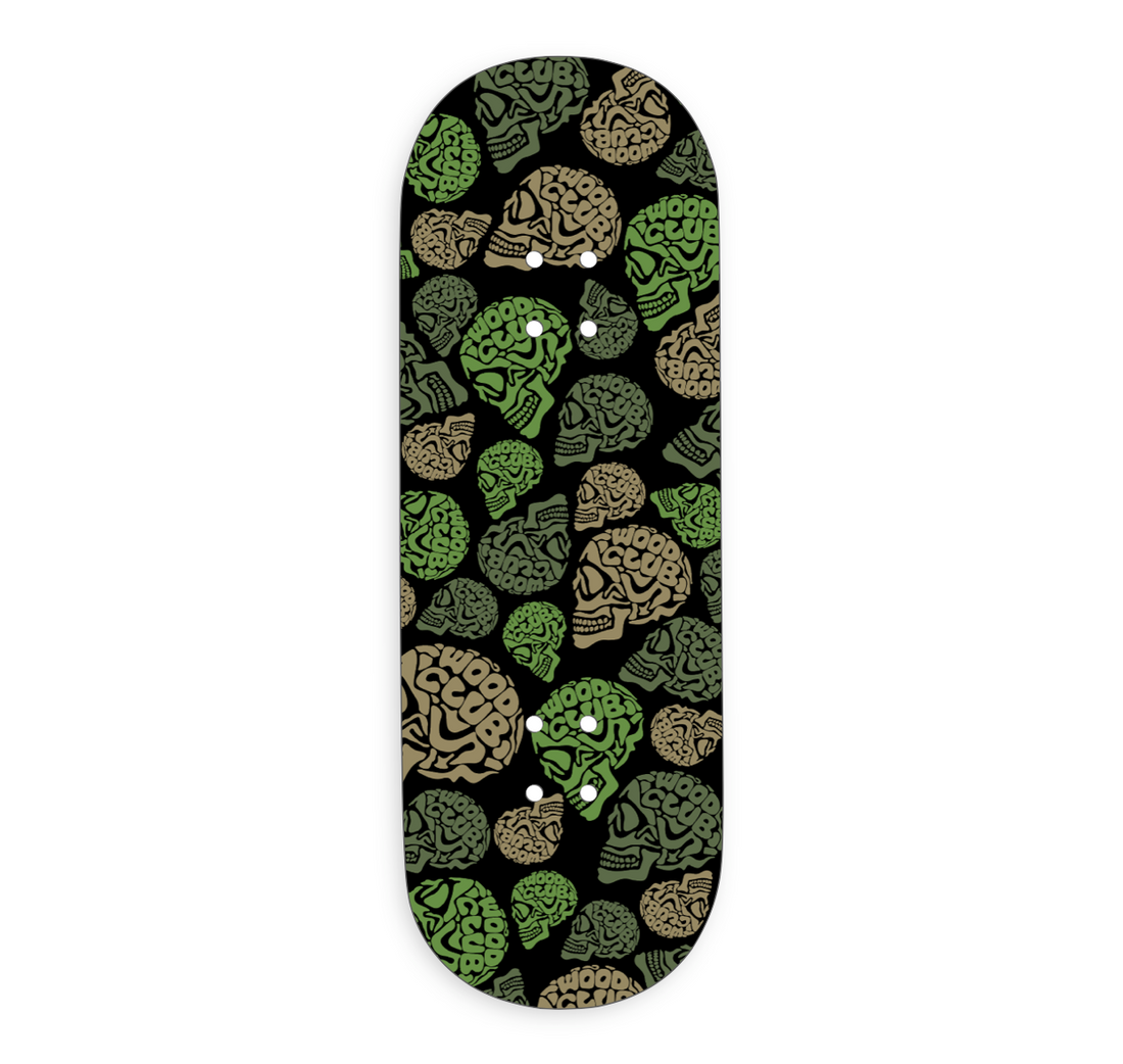 WoodClub EXCLUSIVE Deck en bois de 34mm - "CAMO SKULLS"
