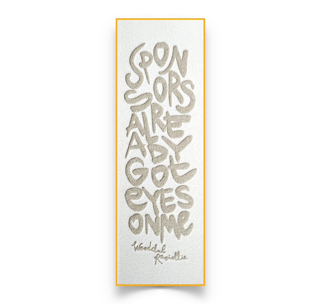 Grip en mousse EXCLUSIVE 1 pièce Blanc- "SPONSORS"