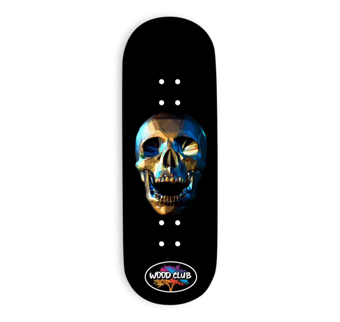 WoodClub EXCLUSIVE Drevená doska 32mm - "SKULL" - Drevené Fingerboardy