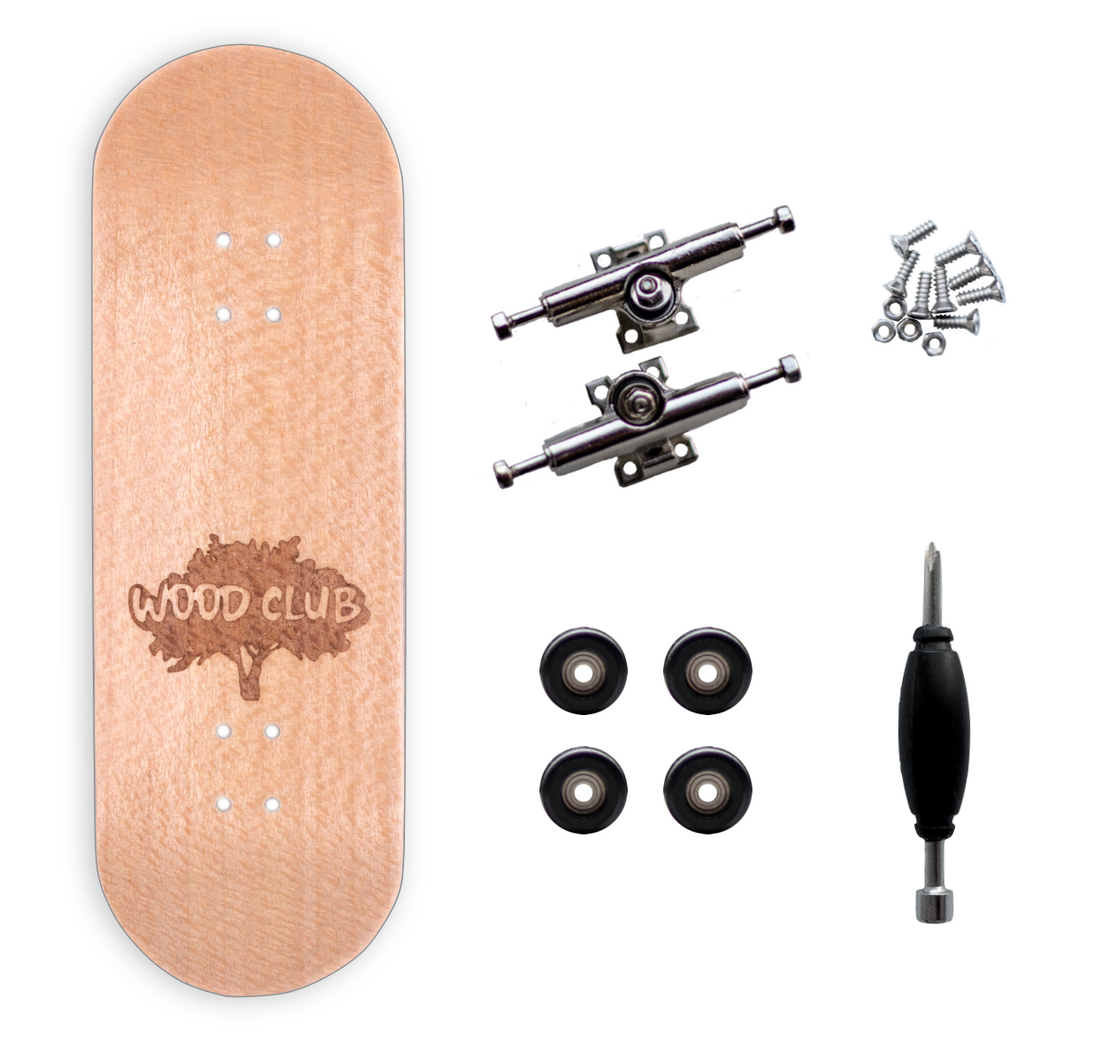 WoodClub Fingerboard en bois de 29mm - Noir