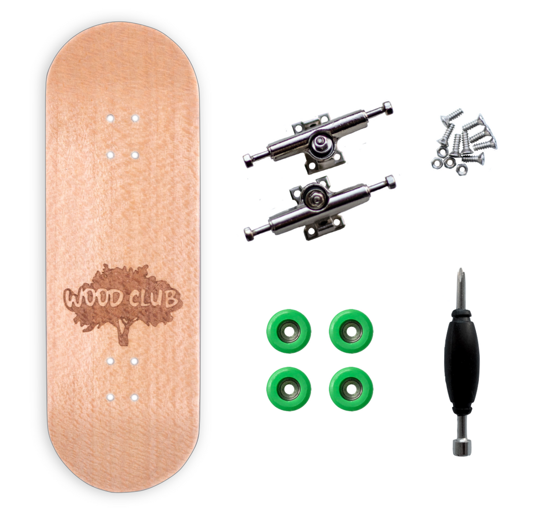WoodClub Fingerboard en bois de 29mm - Vert