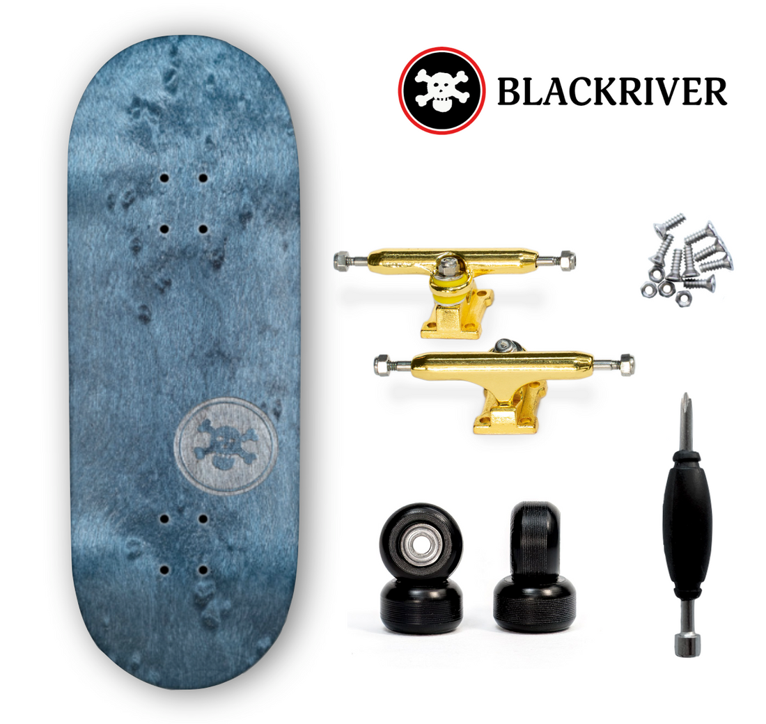 Blackriver Fingerboard de 33,3mm - "BR Mini Logo" X-Wide Blue