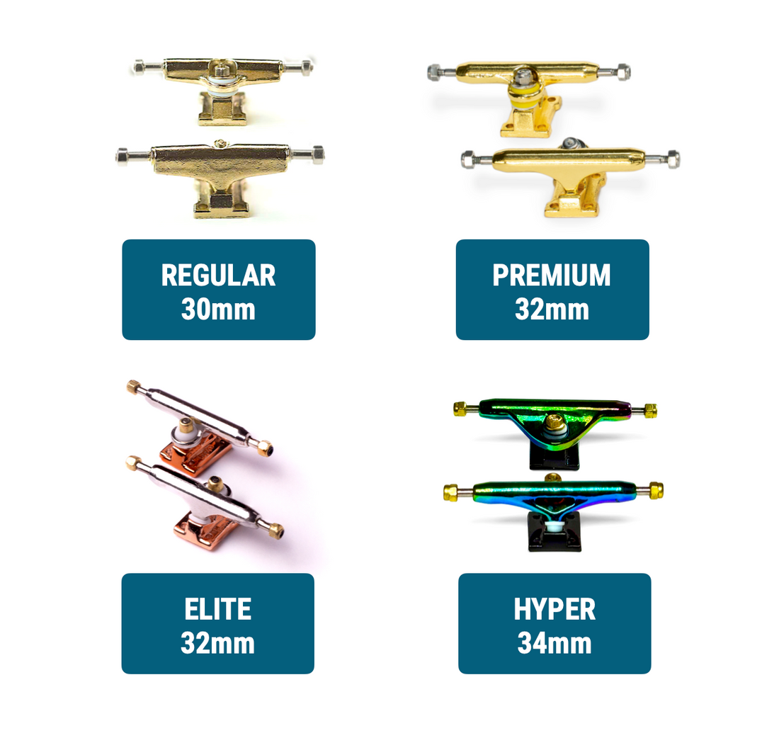 WoodClub Fingerboard en bois de 32mm - Bleu Foncé