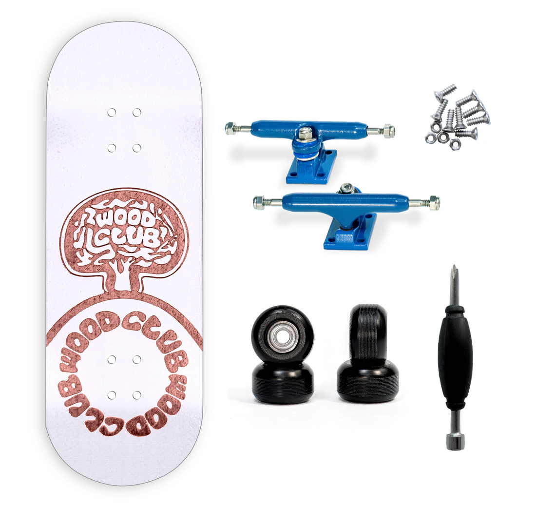 WoodClub Fingerboard en bois de 34mm - Blanc