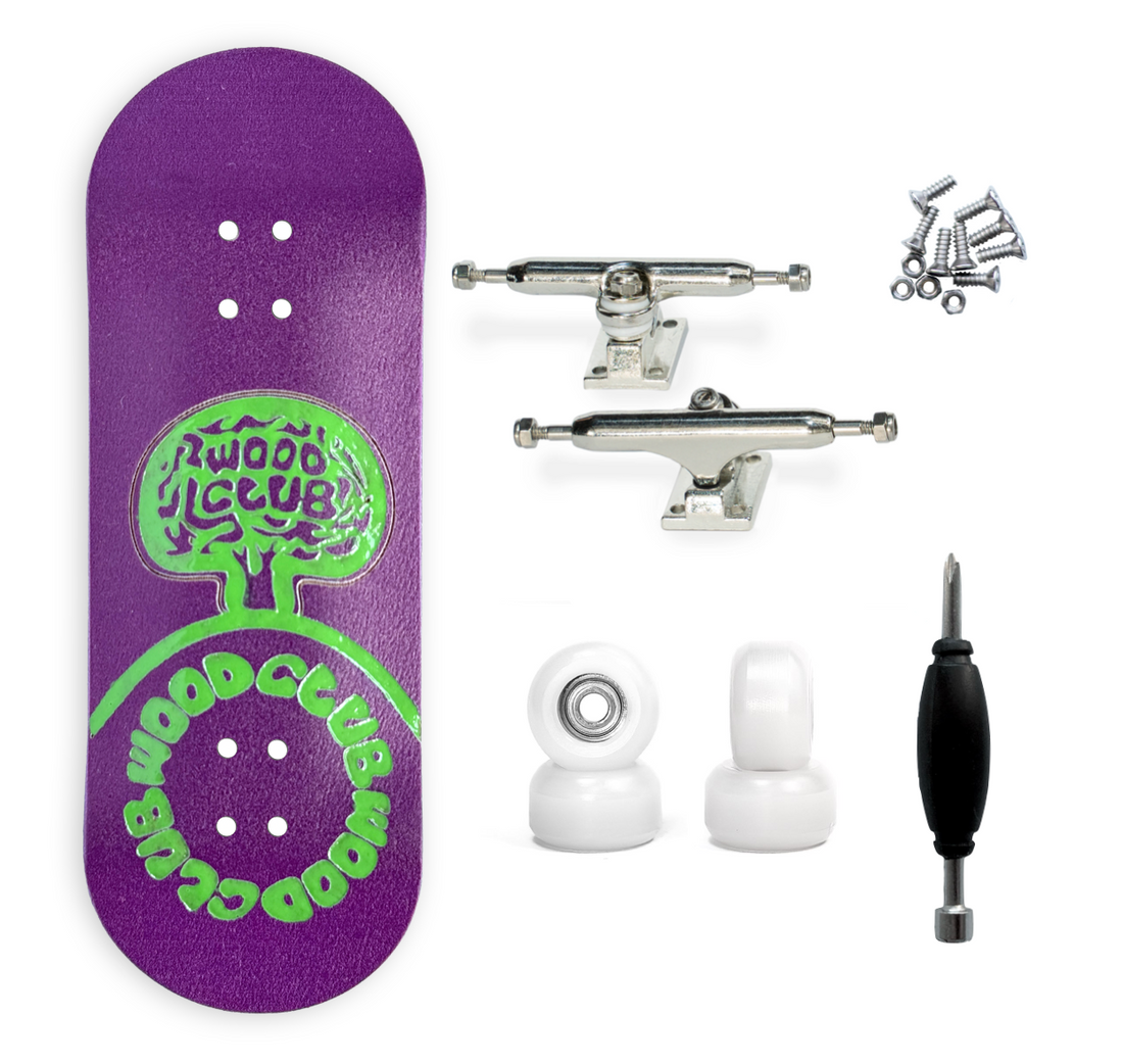 WoodClub Fingerboard en bois de 34mm - "Purple Pop"