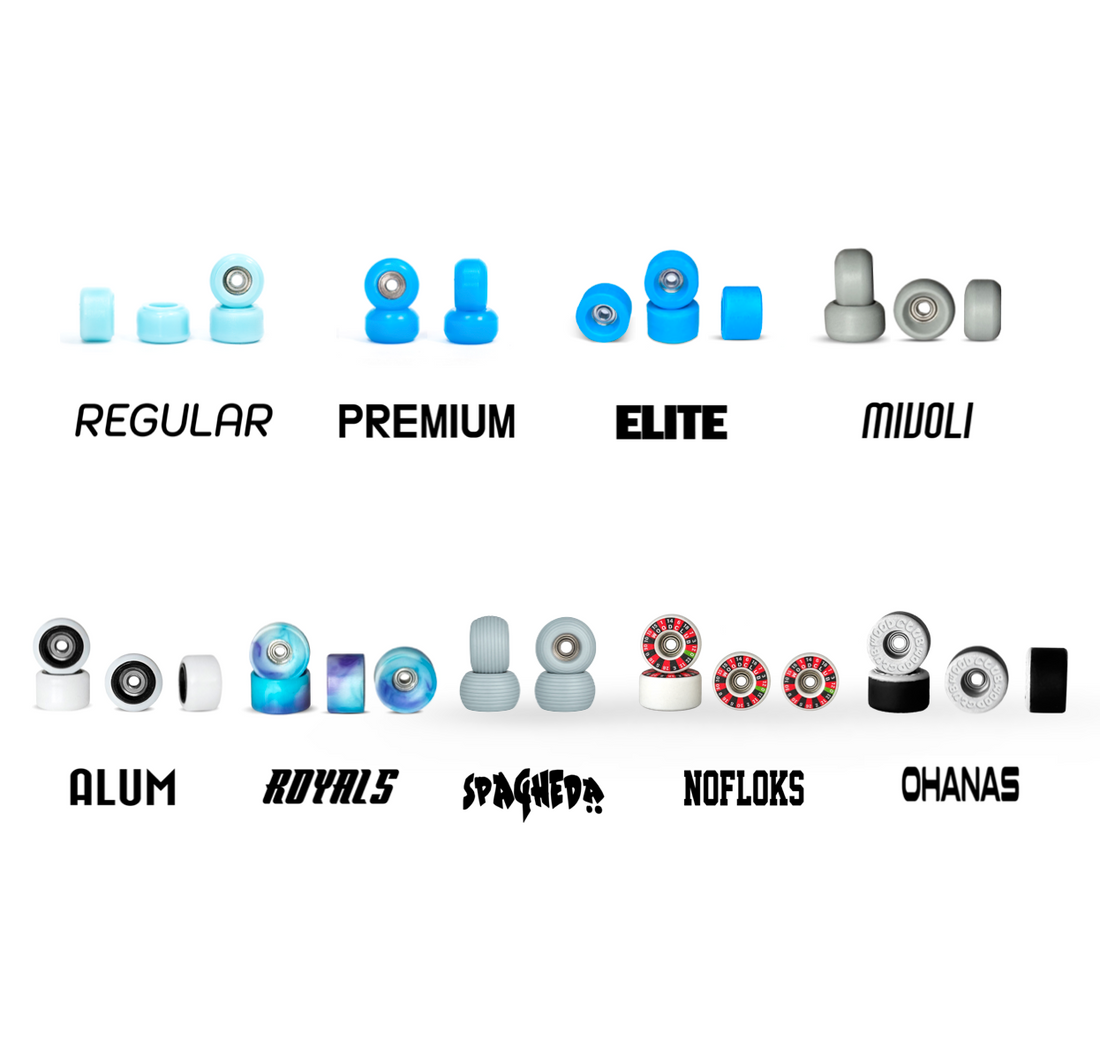 WoodClub Fingerboard en bois de 32mm - Bleu Clair