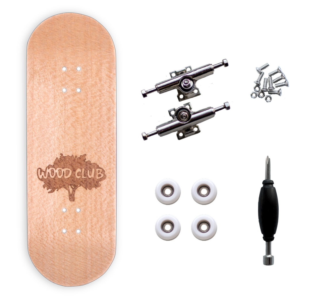 Skateboard à doigts roues professionnelles en bois d'érable
